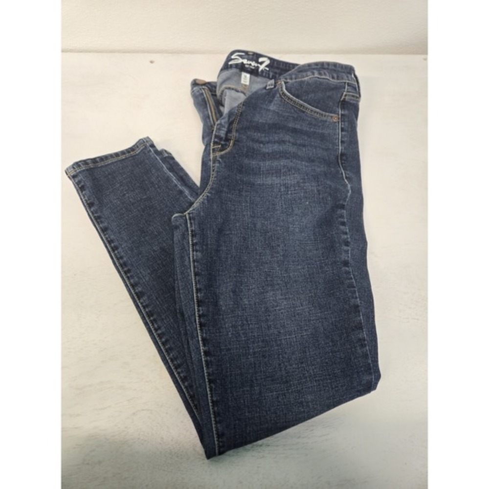Seven7‎ Jeans  Women's sz 12  Skinny Mid Rise Stretch Blue